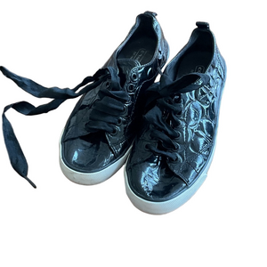 Coach Black Patent Quilted Sneakers